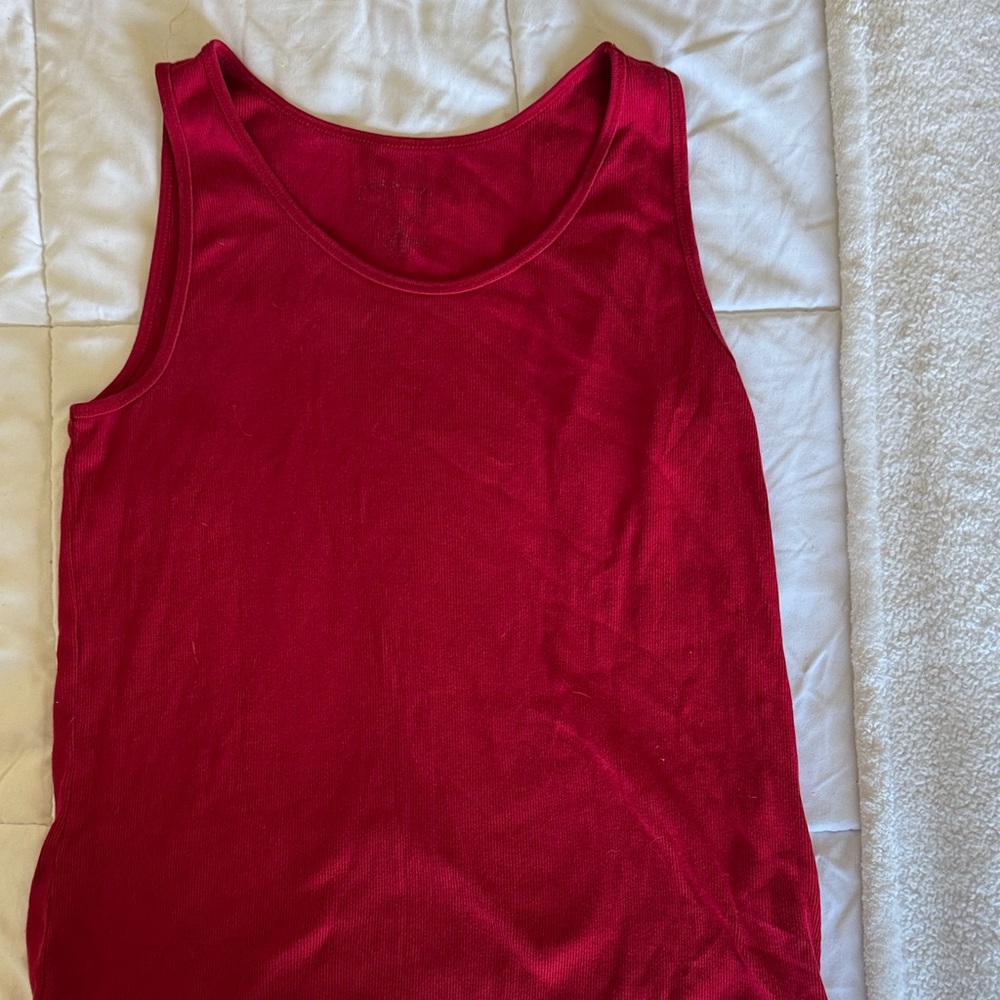 Red Sleeveless Tank Top